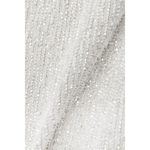 Retrofête Dolly Strapless Feather-Trim Sequin Satin Gown - Picture 6 of 13